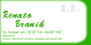 renato branik business card